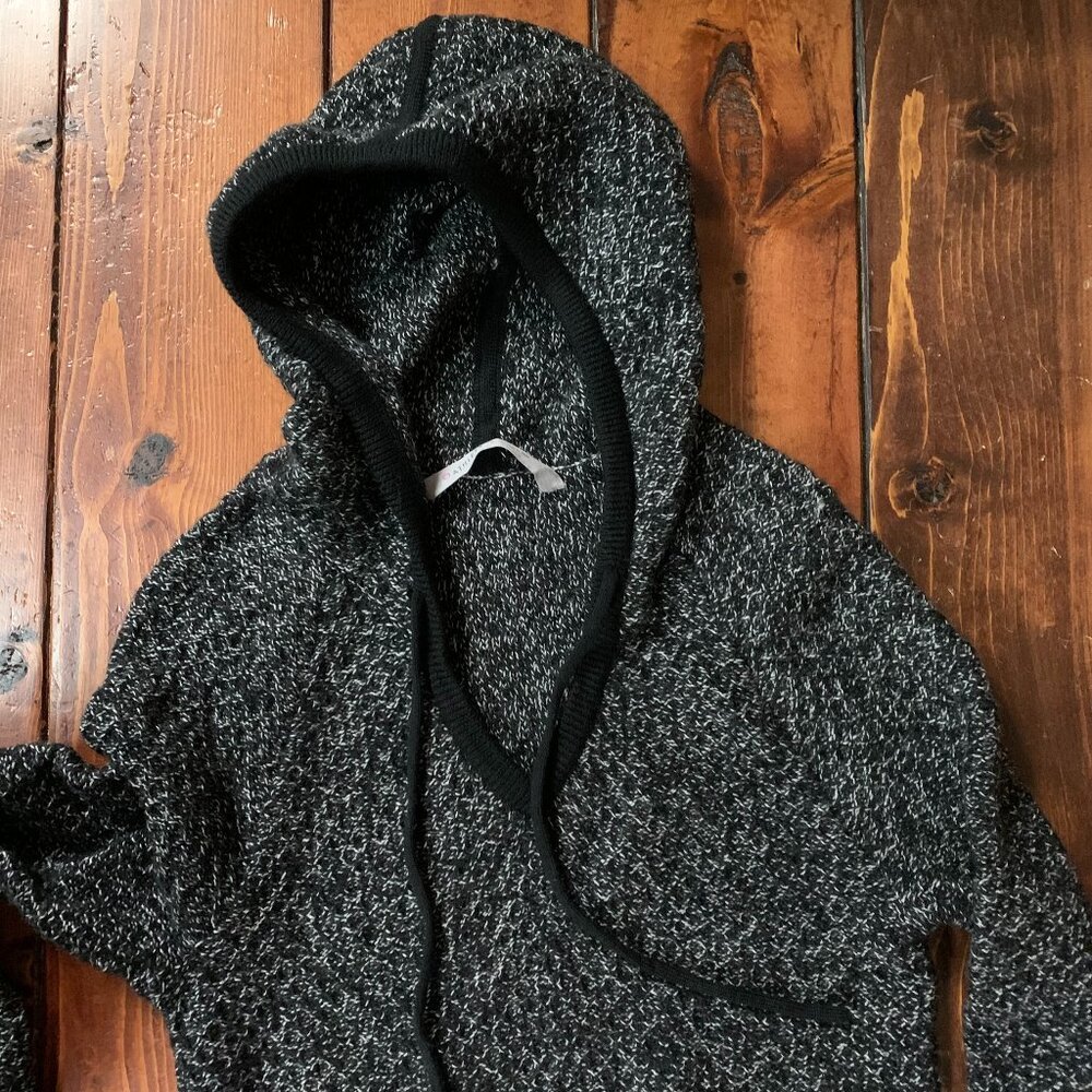 Athleta Black Marl Borealis 100% Merino Wool Women's Small Sweater Dress EUC - Picture 6 of 9